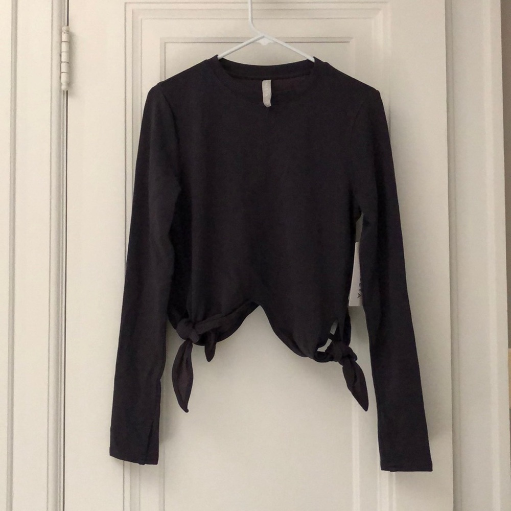 NWT Athleta gray side tie sweatshirt